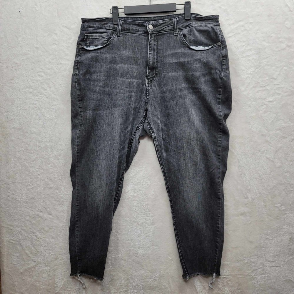 Judy Blue Womens Skinny Fit Jeans Size 22W Charcoal Black Stretch Denim JB84154